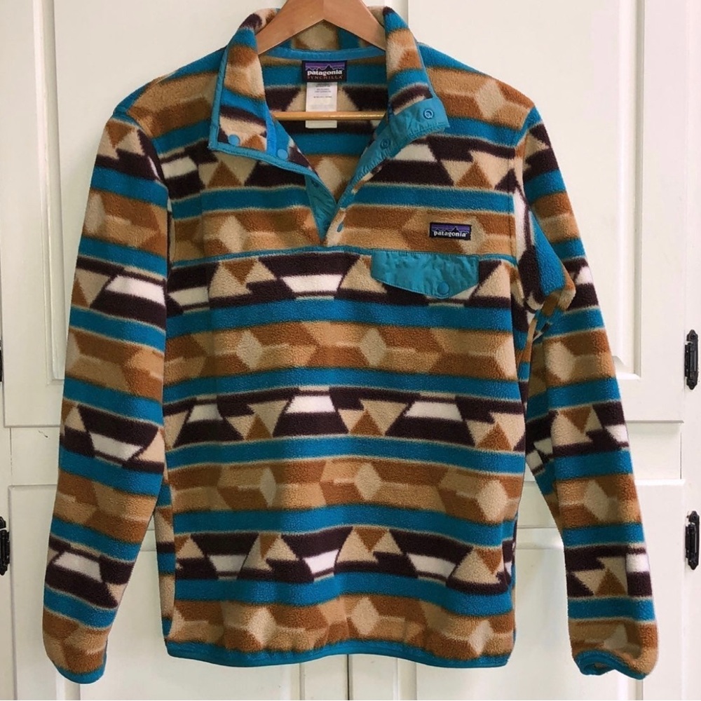 SOLD!! M Rare Patagonia Pullover Synchilla Tribal Native Southwestern jacket - Picture 3 of 5